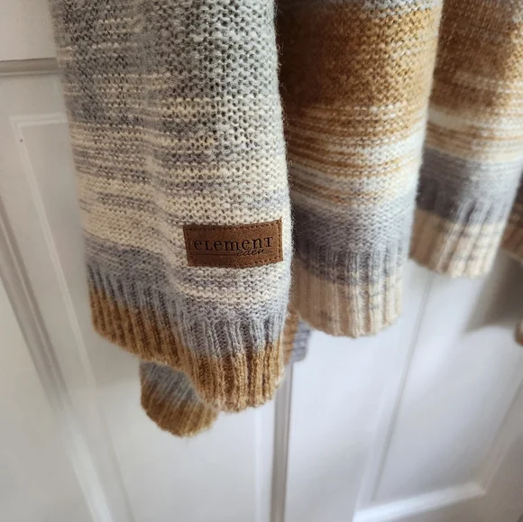 Cozy Striped Cardigan - Brown, Blue And Cream - Picture 5 of 6